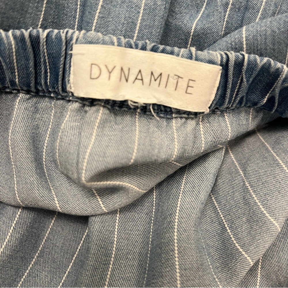 Blue Stripes Strapless Jumpsuit - Picture 5 of 5